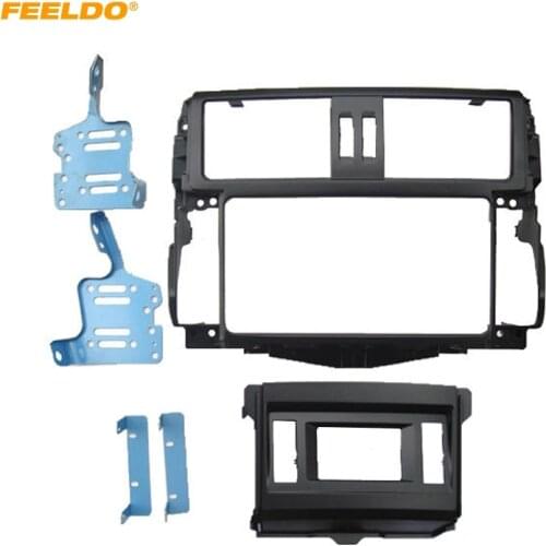 FEELDO Car 2Din Stereo Radio Fascia Frame Adapter For Toyota Prado GXL Refitting Dash Mount Kit Frame Panel Trim