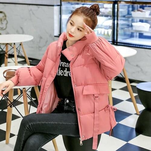 2021 New Winter Jackets Woman Warm Stand-up collar Cotton Coats Womens Short Slim Down Cotton Parkas Jacket Women Cotton Outwear