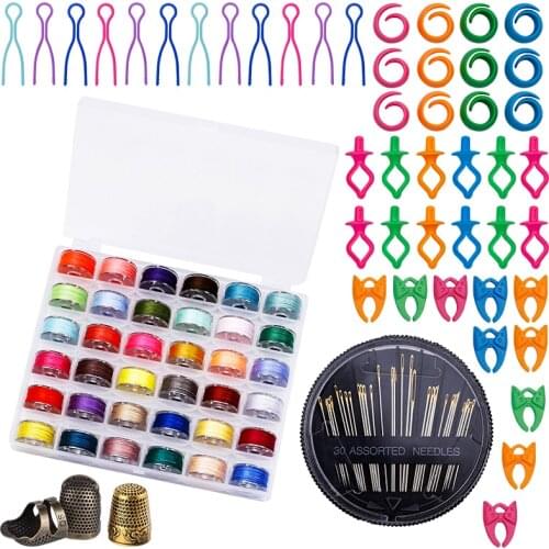 LMDZ Multicolor Thread Spools Thread Spool Huggers Bobbin Clamps for Sewing Machines Quilting Sewing Accessories