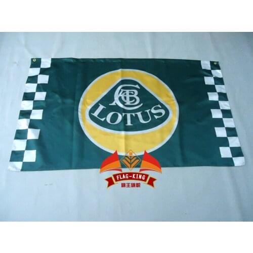 Lotus car racing black 90*150CM polyester lotus car racing banner