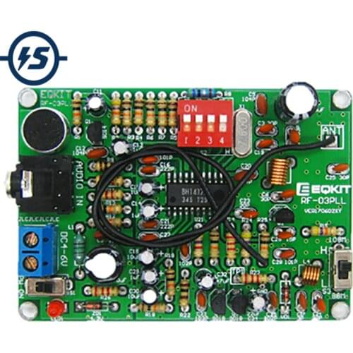 FM Transmitter Module 87-108MHz FM Frequency Modulation Wireless Microphone Module DIY FM Transmitter Board Parts Stereo DC 4-6V