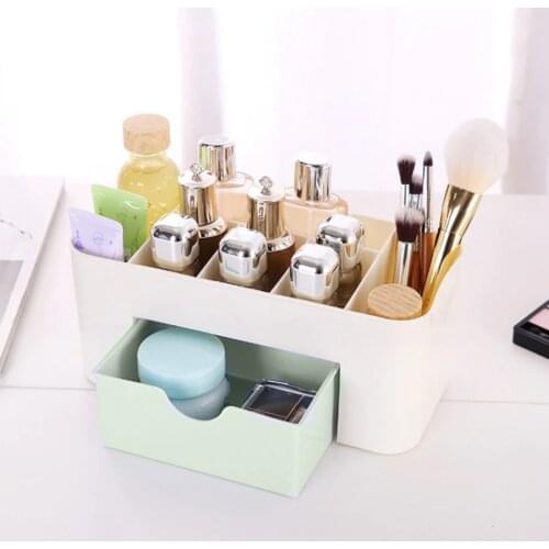 New Simple Jewelry Cosmetic Storage Box with Drawer Plastic Makeup Organizer Box Acrylic Lipstick Holder Sundries Case Container