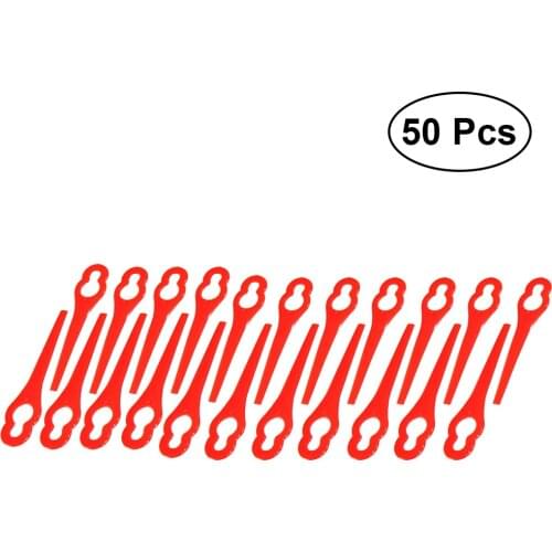 WINOMO 50pcs Plastic Grass Trimmer Blades Mower Replacement Trim Fast Switchblades