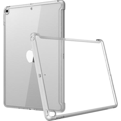 For iPad 10.2 Case (2019 Release) 7th Generation Clear Slim Hybrid Cover,Compatible with Official Smart Cover/Smart Keyboard