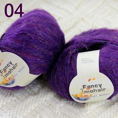 Sale New Soft 2Skeins50g Wrap Shawls Hand Knitting Wool Yarn Womens Cashmere Shawls and Wraps 04 Rainbow Amethyst
