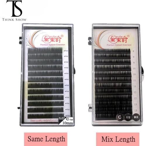THINKSHOW All Sizes Individual Eyelashes Natural Lashes Extension Maquiagem Cilios for Professionals Faux Mink Eyelash Extension