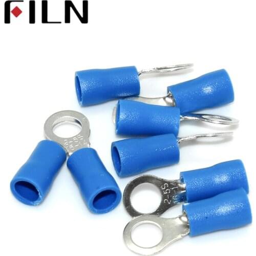 RV2-5S Blue Ring insulated terminal Cable Wire Connector suit 1.5-2.5mm Electrical Crimp Terminal 100PCS/Pack
