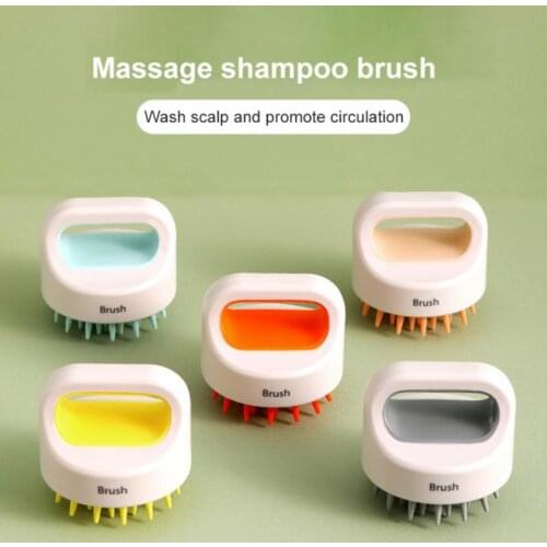 Silicone Head Body Scalp Massage Brush Shampoo Brush Hair Washing Comb Shower Brush Bath SPA Massage Brush Hair Brush Combs