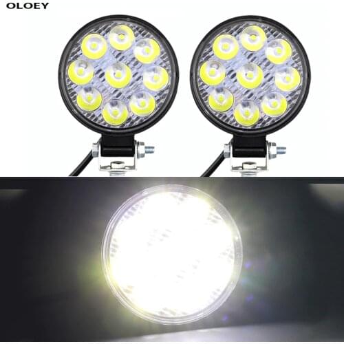 48W 27W LED Work Fog Light For Car LED Front Spotlight 12V Car LED Headlight For SUV Engineering Truck vehicle Searchlight