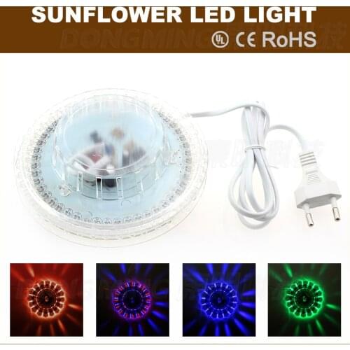 8W 48leds RGB Crystal Sunflower Stage Effect light UFO Led Lamp wall mount Disco DJ Party show Bar Light Free Shipping 110V 220V