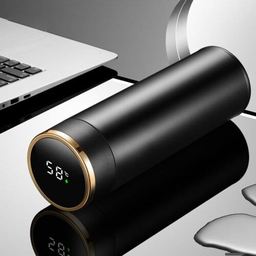 450ML Smart Thermos Water Bottle Led Digital Temperature Display Stainless Steel Coffee Thermal Mugs Intelligent Insulation Cups