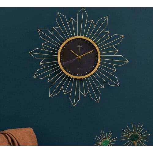 70mm Nordic Metal Roman Numeral Wall Clocks Retro Iron Round Face Black Gold Large Outdoor Garden Clock Home Decoration clocks
