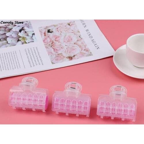 3PCS Pink Hair Curler Self Grip Hair Rollers Clips Cling DIY Pink Hair Styling Tool Salon Hairdressing Maker 5.5*2.5*6.5cm