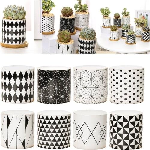 Flower Pots with Hole Mini Ceramic Glazed Plant Pots Office Desktop Ornament