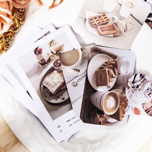 40pcs INS Coffee Photograph Washi paper Decorative Stickers Scrapbooking diy Stick Label Diary Stationery Album Journal Stickers