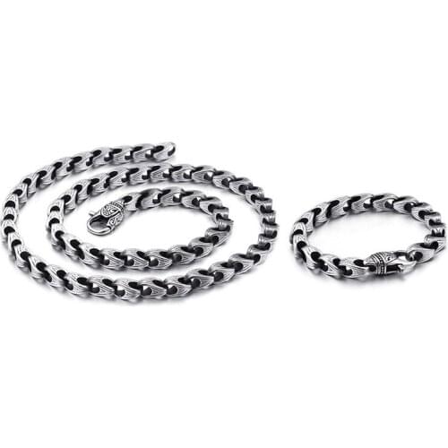 European and American mens titanium steel chain jewelry fashion trend necklace titanium steel jewelry
