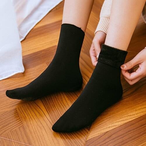 Thermal Fleece Socks Winter Fleece Lined Warm Socks Fuzzy Soft Women Thick Sock FS99