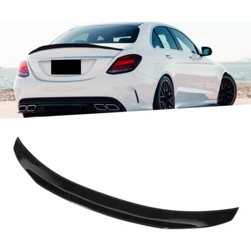 Glossy Black for PSM Style Duckbill Trunk Lid Spoiler Wing Fit for Mercedes-Benz C-Class W205 2015-2020 New