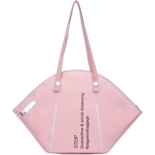 Fashion Women Large Mask Shopping Tote Bag Casual Daily Shoulder Handbag Storage B03E