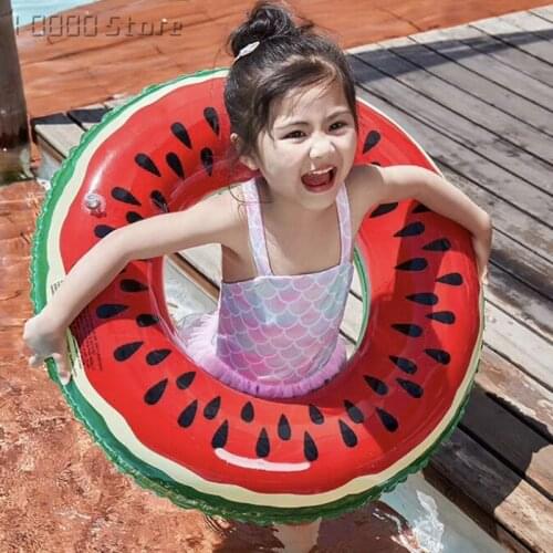 Watermelon Inflatable Pool Float Circle Swimming Ring for Kids Adults Giant Swimming Float Air Mattress Beach Party Pool Toys