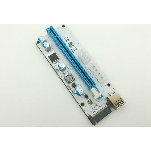 NEW USB 3.0 PCI-E Riser Card PCI-E 1x to 16x Extender Riser Cable SATA 4Pin 6Pin Power Supply for Antminer Bitcoin Miner Mining