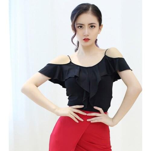 New Female Latin Dance Dress Adult Top New Style Sling Lace Dance Skirt Sexy Dance Practice Club Party Dress DQT1059