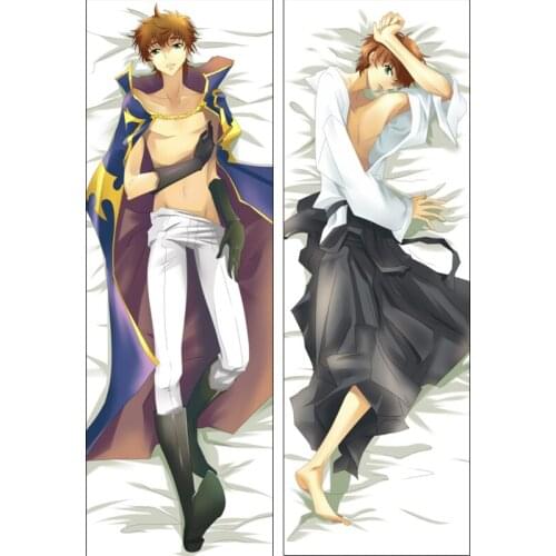 Suzaku Kururugi Code Geass Anime Dakimakura Cover Hugging Body Pillow Case Otaku Long Japanese Pillow Cover Two-Side Printed
