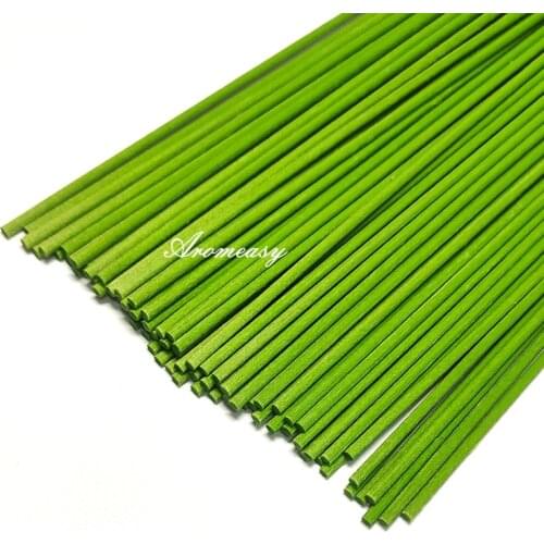 1000/2000pcs 22cm Grass Green Fiber Reed Sticks Essential oil Rattan Diffuser Replacement Refill Sticks for Car Air Freshener