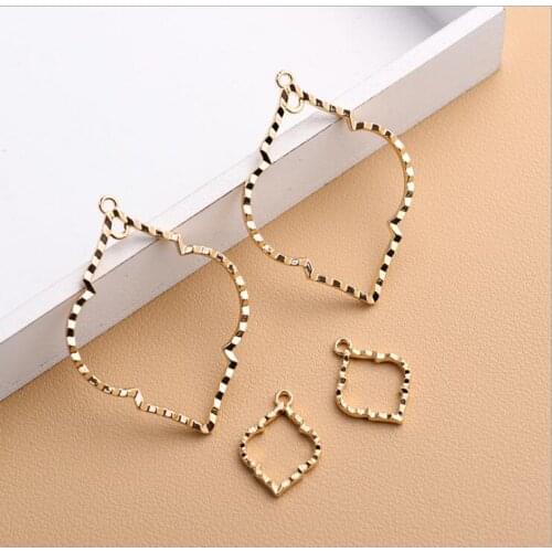 Alloy geometric necklace earrings pendant pendant Rose gold DIY jewelry accessories material 10pcs