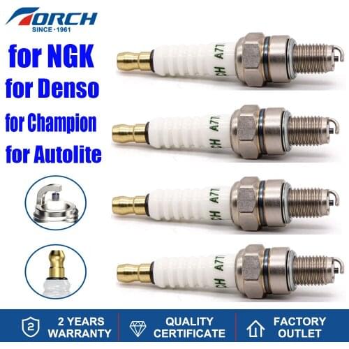 6pcs/4pcs Torch Spark Plug A7TC Alternative for NGK C7HSA Denso U22FSR-U Champion Z9Y Z8YC Autolite 4194 Brisk NAR14YS Enker T90