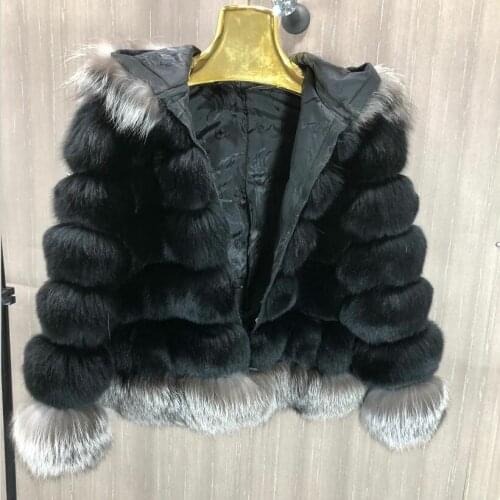 2020 ladies new natural fox fur coat short hat with detachable sleeves three-in-one coat vest coat various ways to wear plus sil