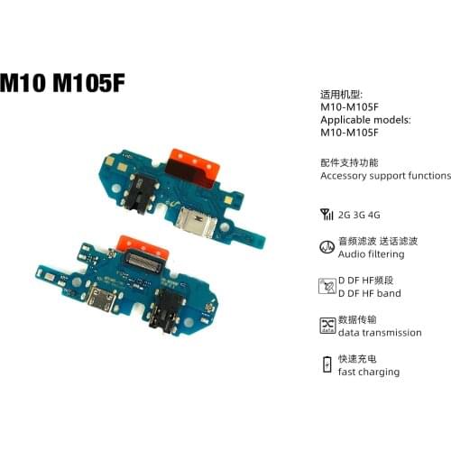 ZONBEMA 10pcs Original USB Charging Dock Port Connector Flex For Samsung M10 M20 M30 M40 A20E A202 A60 M105 M205 M305 M405
