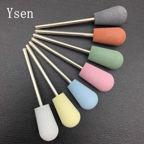 10Pc/Set 10*17mm Rubber Silicon Nail Drills Big Head Bit Nail Buffer Mills for Manicure Pedicure Cuticle Clean Tools