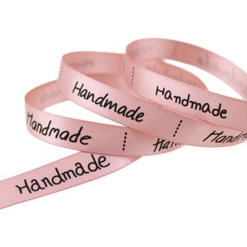 25 Yards/lot) 10mm White Printed Handmade Ribbon Colored Romantic Gift Wrap Handmade DIY Ribbons