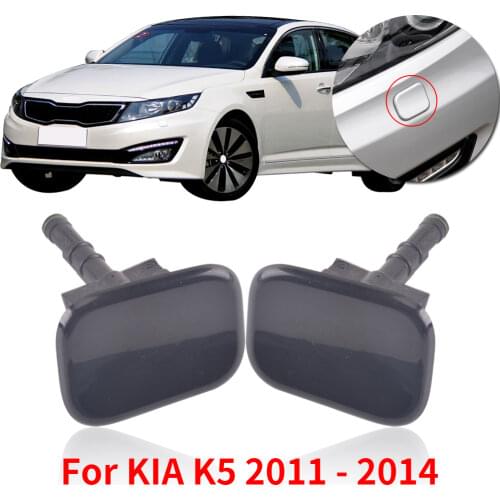 CAPQX For KIA K5 2011 2012 2013 2014 Front bumper headlamp headlight water spray cover cap Head lamp light Washer Nozzle Cover