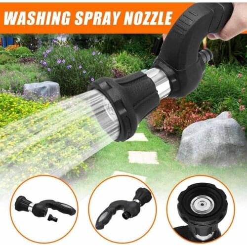 Black Mighty Power Hose Blaster Fireman Nozzle Lawn Garden Super Powerful Home Original Car Washing By BulbHead Wash Water Gun