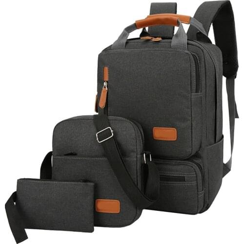 Three piece business leisure backpack / Computer Backpack mens bookbag