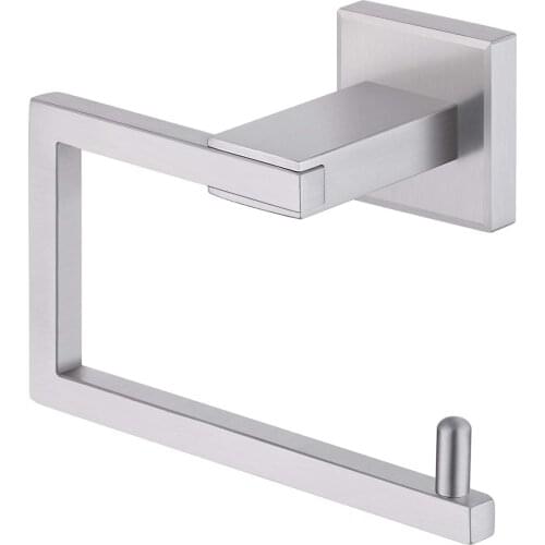 Toilet Roll Holder Bathroom Paper Tissue Holder Rustproof SUS304 Stainless Steel Modern Square Style Wall Mount