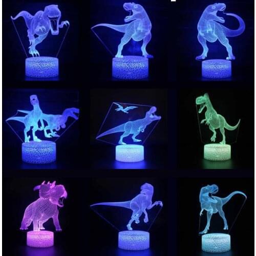 Dinosaur park Christmas decorative lights Ac 12v Abs Led 3d Lamp Bulbs Aa Holiday Novelty Lighting Party Decoration Led Light