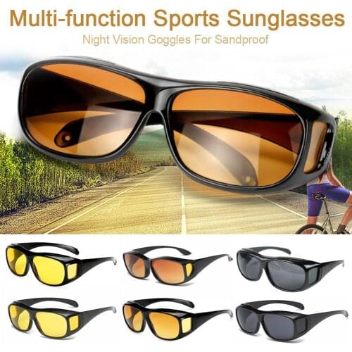 Cycling Anti-Glare Night Vision Driver Goggles Night Driving Enhanced Light Glasses Fashion Sunglasses Goggles Hiking Accessries