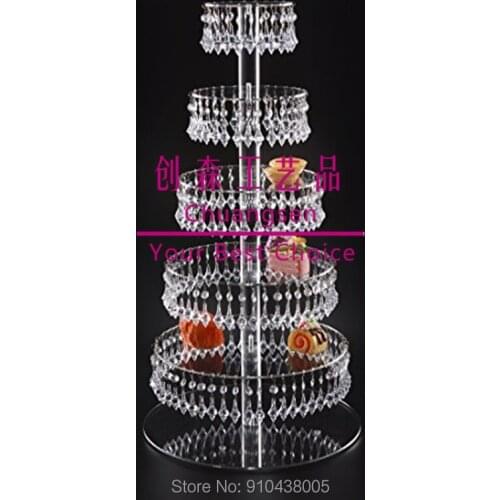 Modern design round shape cake topper,acrylic crystal cake topper for wedding decoration , party event cake stand centerpiece