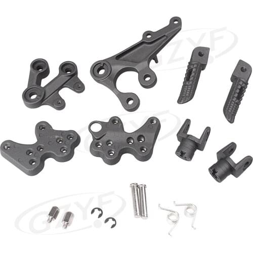 GSXR 1000 2005-2010 Motorcycle Front Foot Pegs Footpegs Footrest Set Brackets For Suzuki GSXR1000 2005 2006 2007 2008 2009 2010