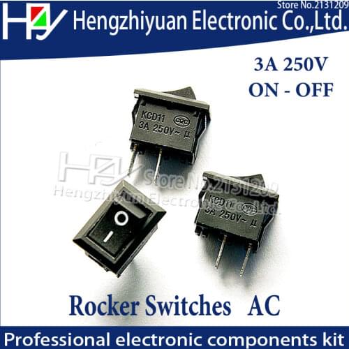 KCD11 10*15mm SPST 2PIN ON OFF Boat Rocker Switch 3A 250V Car Dash Dashboard Truck RV ATV Home Sell At A Loss USA Belarus