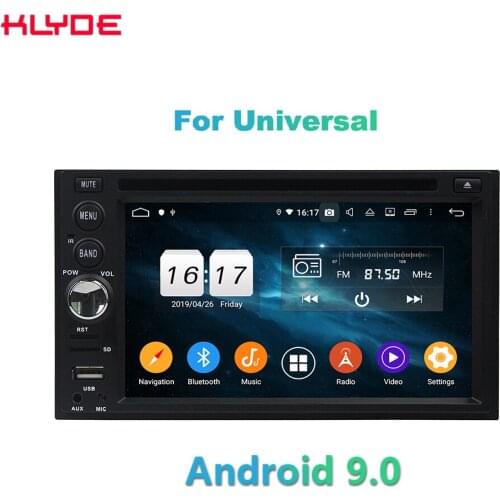 KD-6504 klyde Android 9.0 touch IPS screen Car Multimedia Player With Mirror Link BT for Universal Android Car Dvd Player