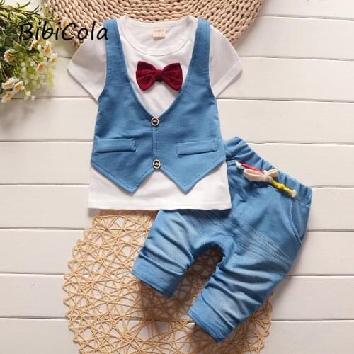Summer Baby Boy Clothes Set Printed Short Sleeve Tops Shorts Set Newborn Clothes 1-4 Newborn Children Set