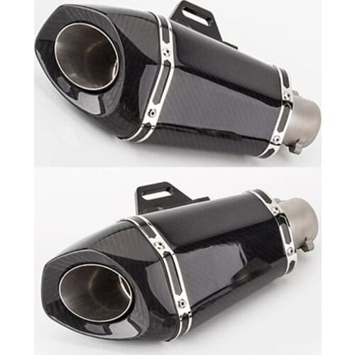 Motorcycle modified full carbon fiber exhaust pipe S1000RR taper hexagonal exhaust pipe Z900 Z650 MT09 with DB Killer
