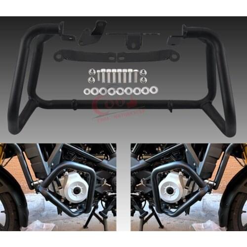 Motorcycle Upper Lower Crash Bars Engine Guard Bumpers Tank protector Cover