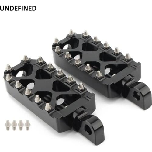 MX Foot Pegs Motorcycle Footrests Pedals Offroad Wide Bobber Chopper Peg For Harley Sportster 883 Dyna Fatboy Street Bob Softail