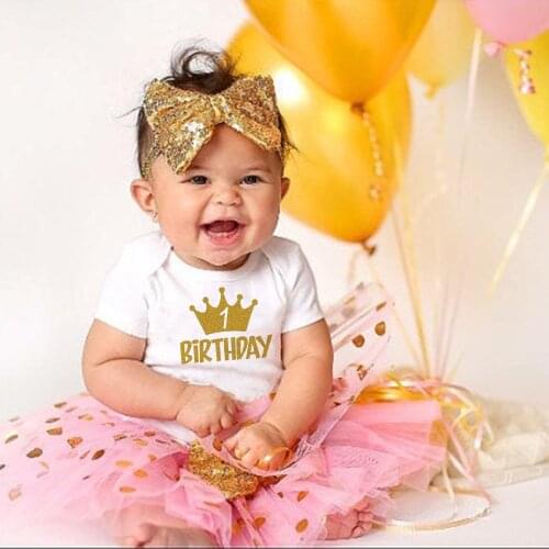 Birthday One Baby Girl Pink Tutu Cake Outfits Infant Baby Girls Dress Suits Birthday Party Dresses Cute Girls Smash Cloth 0-12M