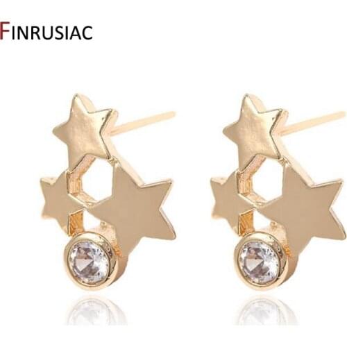 2020 New Fashion Design 14K Jewelry Accessories Pentagram Stud Earrings can DIY Make Drop Earrings Material